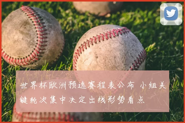 世界杯欧洲预选赛程表公布 小组关键轮次集中决定出线形势看点